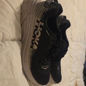 Hoka Black and White Athletic Sneakers
